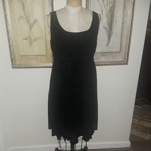 Adrianna Papell black silk empire party dress